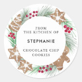 水パーソナライズされた色クッキーベーキング ラウンドシール (正面)