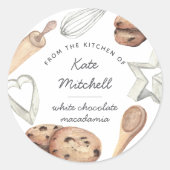 水パーソナライズされた色クッキーベーキング ラウンドシール (正面)