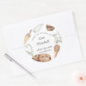 水パーソナライズされた色クッキーベーキング ラウンドシール (封筒)