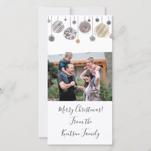 水パーソナライズされた色クリスマスカード シーズンカード (正面)