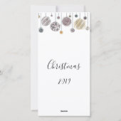 水パーソナライズされた色クリスマスカード シーズンカード (裏面)