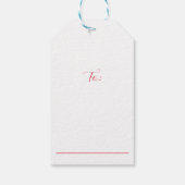 水パーソナライズされた色クリスマスツリーの宛先: ギフトタグ (裏面)