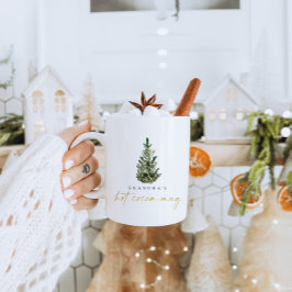 水パーソナライズされた色クリスマスツリーホットココア コーヒーマグカップ