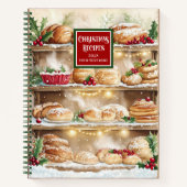 水パーソナライズされた色クリスマスレシピジャーナル ノートブック (正面)