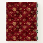 水パーソナライズされた色クリスマスレシピLogbook ノートブック (裏面)