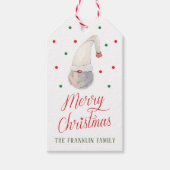 水パーソナライズされた色クリスマス格言 ギフトタグ (正面)