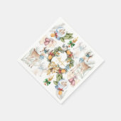 水パーソナライズされた色クリスマス スタンダードカクテルナプキン (角)