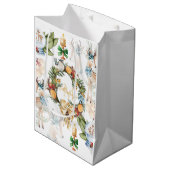 水パーソナライズされた色クリスマス ミディアムペーパーバッグ (正面アングル)