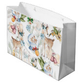 水パーソナライズされた色クリスマス ラージペーパーバッグ (裏面アングル)