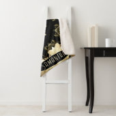 水パーソナライズされた色クリームと黒マンダラ シェルパブランケット (インサイチュ)