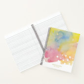 水パーソナライズされた色ストローク ノートブック (内部)