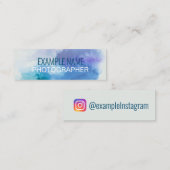 「水パーソナライズされた色スプラッシュ」インスタグラム スキニー名刺 (正面/裏面)