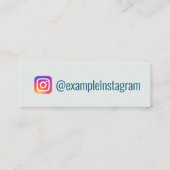 「水パーソナライズされた色スプラッシュ」インスタグラム スキニー名刺 (裏面)