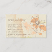 水パーソナライズされた色スプラットのスケッチフローラ 名刺 (正面)