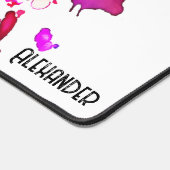 水パーソナライズされた色タイガー頭 デスクマット (コーナー)