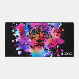 水パーソナライズされた色タイガー頭 デスクマット