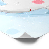 水パーソナライズされた色ティーカップゾウ ポスター (角)