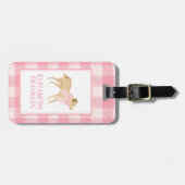 水パーソナライズされた色ドッグスクールバッグラベル ラゲッジタグ (正面横)