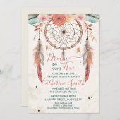 水パーソナライズされた色ドリームキャッチャー赤ちゃんシャワー 招待状 (正面/裏面)
