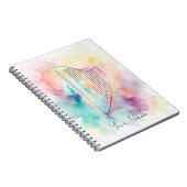 水パーソナライズされた色ハープノートブック ノートブック (右側)