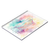 水パーソナライズされた色ハープノートブック ノートブック (左側)