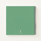 水パーソナライズされた色バニーラビットジャーナル ノートブック (裏面)