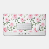 水パーソナライズされた色バラ デスクマット (キーボード&マウス)