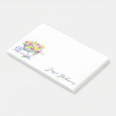 水パーソナライズされた色バラ |車素朴輪 ポストイット (アングル)