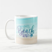 水パーソナライズされた色ビーチベーブグリッター コーヒーマグカップ (左)