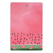 水パーソナライズされた色ピンクグリーンスイカ ミニクリップボード (裏面)