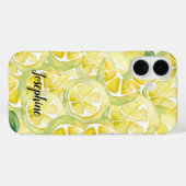 水パーソナライズされた色フレッシュイエローレモン Case-Mate iPhoneケース (裏面 (横))