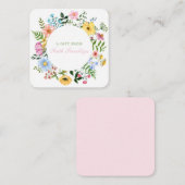 水パーソナライズされた色フローラギフト囲い ノートカード (正面/裏面)