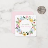 水パーソナライズされた色フローラギフト囲い ノートカード (正面/裏面インサイチュ)