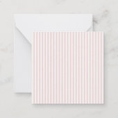 水パーソナライズされた色フローラクレストイニシャルギフト ノートカード (裏面)