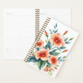 水パーソナライズされた色フローラプリント プランナー手帳 (ディスプレー)