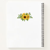 水パーソナライズされた色フローラレシピ ノートブック (裏面)