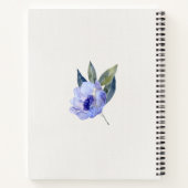 水パーソナライズされた色フローラ妊娠日誌 ノートブック (裏面)