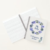 水パーソナライズされた色フローラ妊娠日誌 ノートブック (内部)