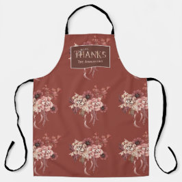 水パーソナライズされた色フローラ感謝祭 エプロン