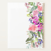 水パーソナライズされた色フローラ聖句 プランナー手帳 (裏面)