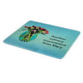 水パーソナライズされた色フローラ カッティングボード (角)