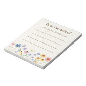 水パーソナライズされた色フローラ ノートパッド (回転)