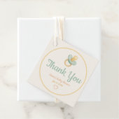 水パーソナライズされた色ベビーシャワーメッセージカード フェイバータグ (インサイチュ)