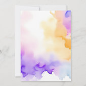 水パーソナライズされた色ベビーシャワー招待状 招待状 (裏面)