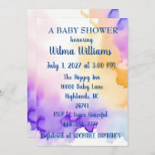 水パーソナライズされた色ベビーシャワー招待状 招待状 (正面/裏面)