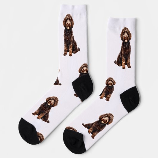 水パーソナライズされた色ペット ソックス (左)