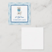 水パーソナライズされた色ホワイトラボパピー呼び出しまたは エンクロージャーカード (正面/裏面)