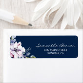 水パーソナライズされた色ボホフローラ差出人住所 ラベル (インサイチュ)