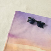 水パーソナライズされた色マウンテンサンセット ビーチタオル (インサイチュ)