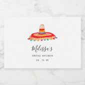 水パーソナライズされた色メキシコのソンブレロ リキュールボトルラベル (シングルラベル)